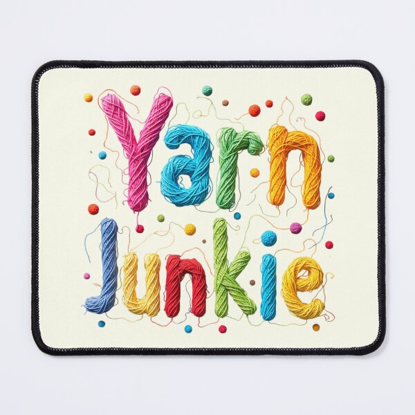 Item preview, Yarn Junkie Colorful Knitting Crochet Typography designed and sold by JumpJammiesTees.