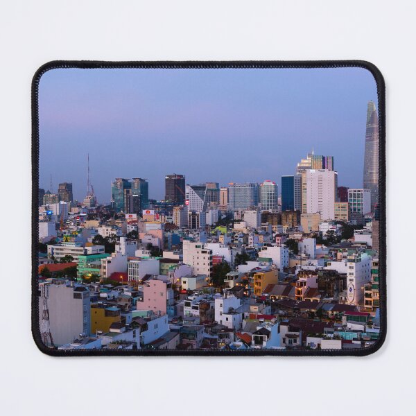 Item preview, District 1 Ho Chi Minh City Vietnam Cityscape Skyline designed and sold by Kevin Miller Photography.