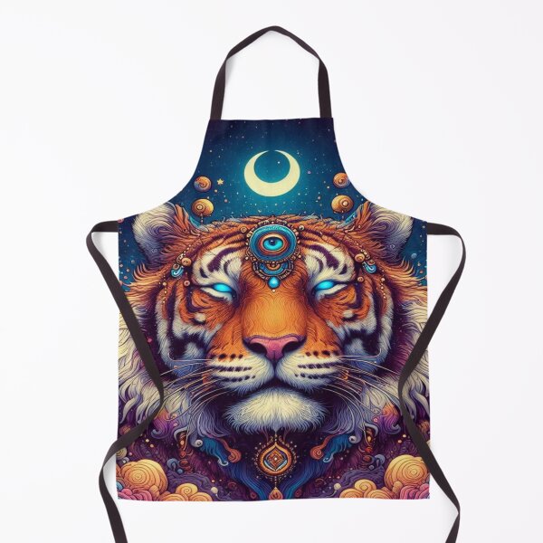 Item preview, Third Eye Tiger – Mystical Jungle Visionary Art designed and sold by La Reñía .