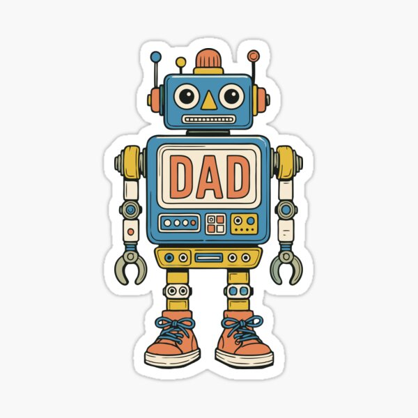Item preview, DAD Bot - Robot Built for Greatness designed and sold by MasartDesigns.