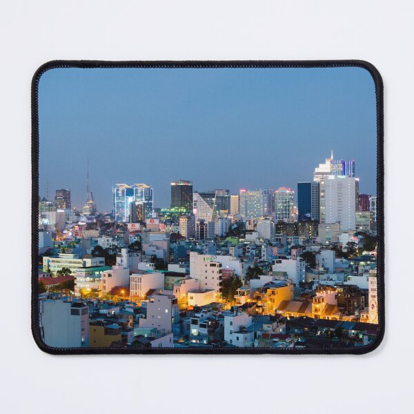 Item preview, District 1 Ho Chi Minh City Vietnam Cityscape Skyline designed and sold by Kevin Miller Photography.