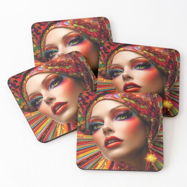 Item preview, Vibrant Colorful Portrait with Dramatic Abstract Style designed and sold by Artessie.
