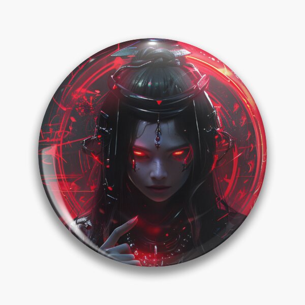 Artikelvorschau, Rote Oni-Priesterin: Cyberpunk-Dämonenkaiserin entworfen und verkauft von Color Verse1.
