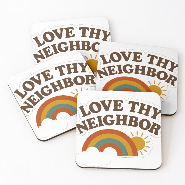 Item preview, Love thy neighbor rainbow cloud sun designed and sold by Sunny Apocalypse .