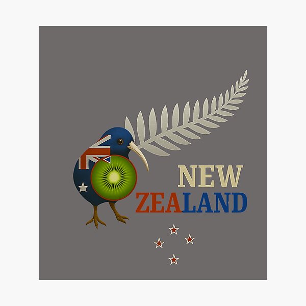 Item preview,  New Zealand Flag With Kiwi Bird, Maori Land, New Zealand Adventure designed and sold by johnnie2749.