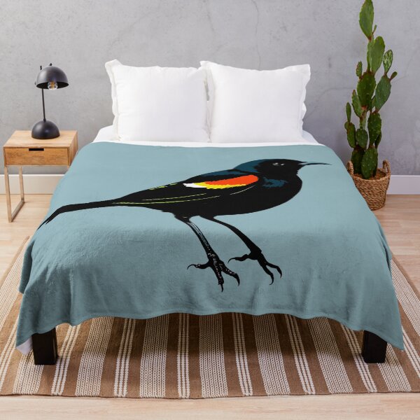 Item preview, Modern red winged blackbird pop-art illustration designed and sold by feenandneen.
