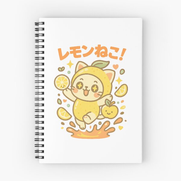 Item preview, Lemon Cat – Kawaii Japanese Citrus Neko Design designed and sold by Oni  Zuka.