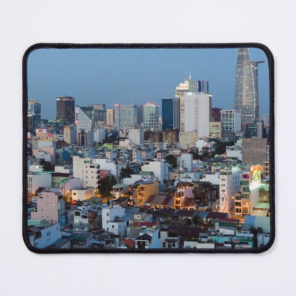 Item preview, District 1 Ho Chi Minh City Vietnam Cityscape Skyline designed and sold by Kevin Miller Photography.