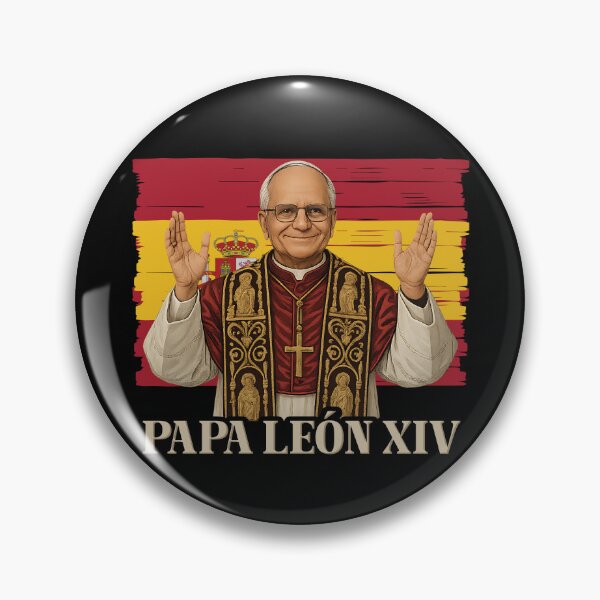 Artikelvorschau, Papa León XIV Spanien Flagge Kardinal Robert Prevost Papst Leo 14 entworfen und verkauft von inkedtee.
