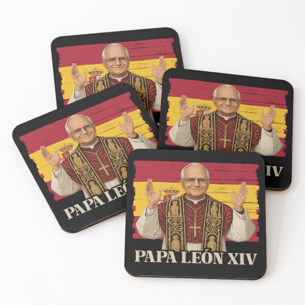 Artikelvorschau, Papa León XIV Spanien Flagge Kardinal Robert Prevost Papst Leo 14 entworfen und verkauft von inkedtee.