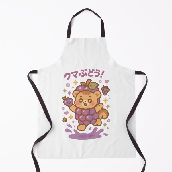 Aperçu de l'œuvre Grape Bear – Kawaii Japanese Fruit Costume Design créée et vendue par Oni Zuka.