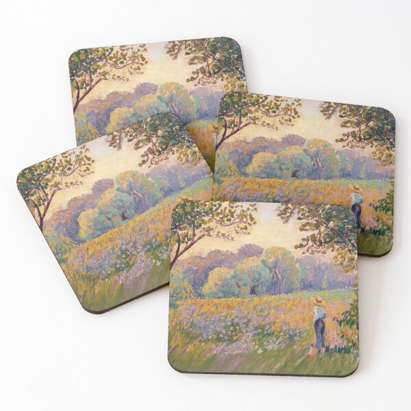 Item preview, Evening Walk Through the Wildflowers – Romantic French Meadow Print by Carraann designed and sold by CARRAANN.