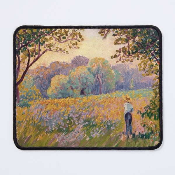 Item preview, Evening Walk Through the Wildflowers – Romantic French Meadow Print by Carraann designed and sold by CARRAANN.
