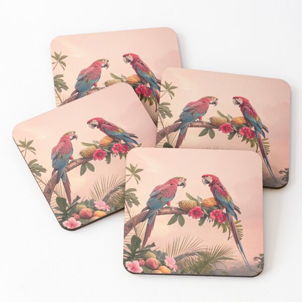 Item preview, Tropical Romance – Vintage Parrots in Paradise designed and sold by Melia-Store.