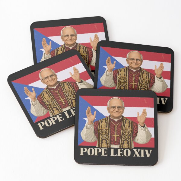 Artikelvorschau, Papst Leo XIV. Puerto Rico Flagge Kardinal Robert Prevost Papa León 14 entworfen und verkauft von inkedtee.