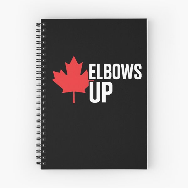 Item preview, Elbows Up Hockey Canada Graphic – Red Maple Leaf on Black Background designed and sold by WAUZ.