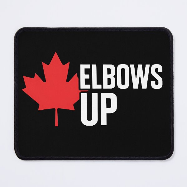 Item preview, Elbows Up Hockey Canada Graphic – Red Maple Leaf on Black Background designed and sold by WAUZ.