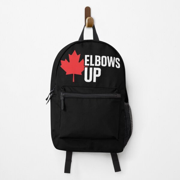 Item preview, Elbows Up Hockey Canada Graphic – Red Maple Leaf on Black Background designed and sold by WAUZ.