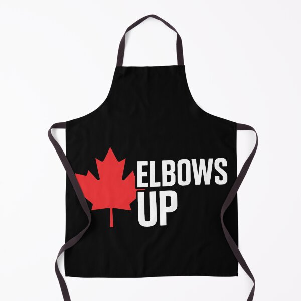 Item preview, Elbows Up Hockey Canada Graphic – Red Maple Leaf on Black Background designed and sold by WAUZ.
