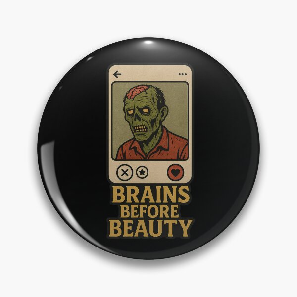 Item preview, Brains Before Beauty – Funny Zombie Dating App Horror Design designed and sold by Horror Camp.
