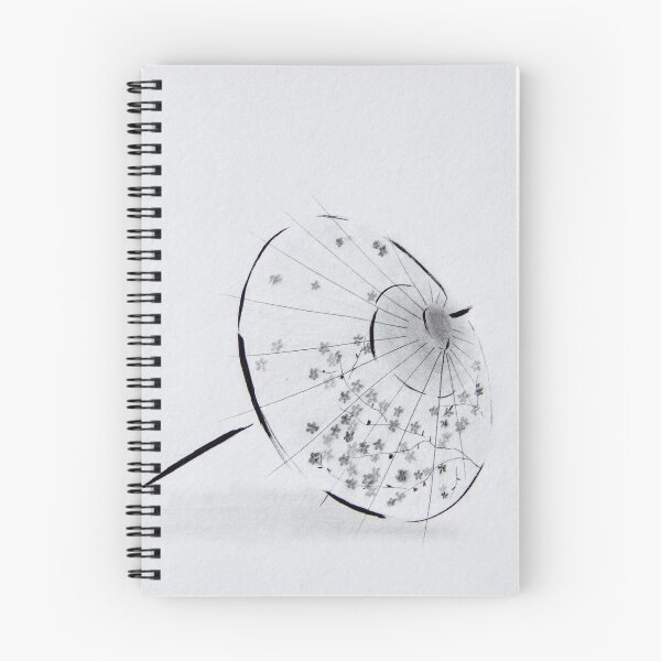 Item preview, Minimalist Japanese Parasol | Cherry Blossom Pattern | Zen Drawing designed and sold by AngelaMarieArt.