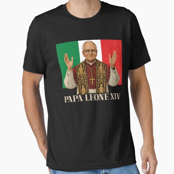 Item preview, Papa Leone XIV Italy Flag Cardinal Robert Prevost Pope Leo 14 designed and sold by inkedtee.