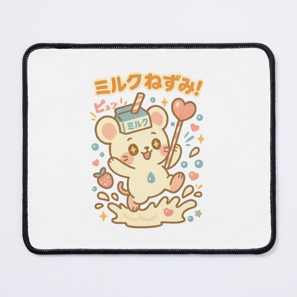 Item preview, Milk Mouse – Japanese Kawaii Cream Splash Design designed and sold by Oni Zuka.
