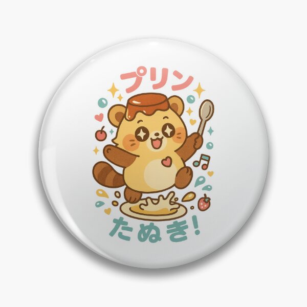 Item preview, Purin Tanuki – Japanese Flan Dessert Raccoon Design designed and sold by Oni  Zuka.