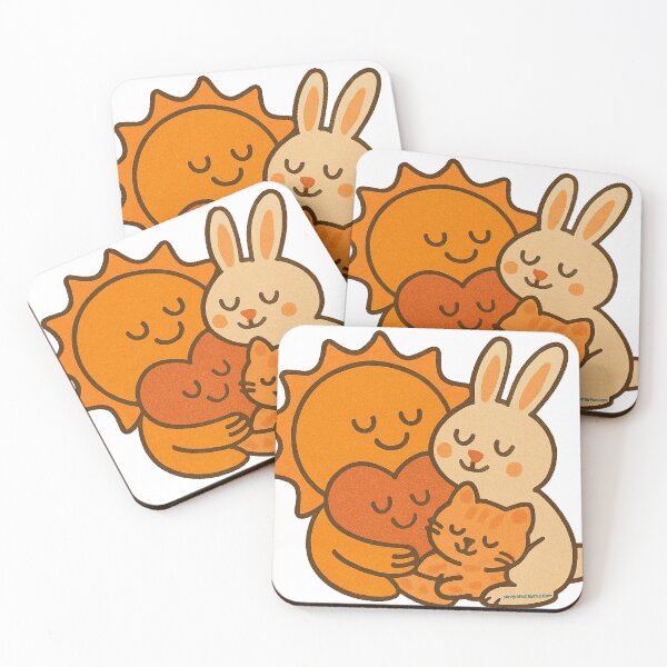 Item preview, Sun bunny heart kitten hug designed and sold by Sunny Apocalypse .