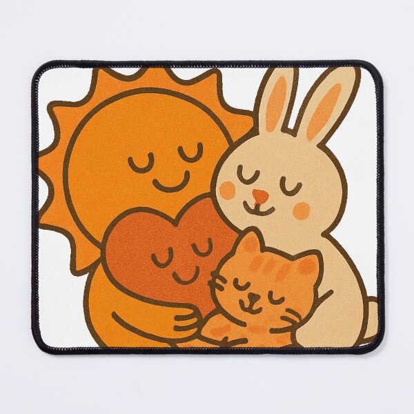 Item preview, Sun bunny heart kitten hug designed and sold by Sunny Apocalypse .