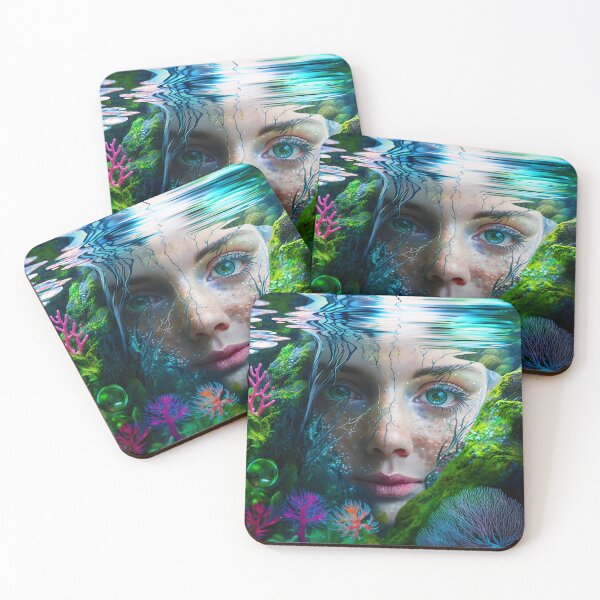 Item preview, The Soul of the Lake – Underwater Nymph Portrait designed and sold by EmeraldeaArt.