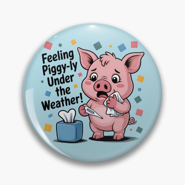 Item preview, When You're Feeling "Piggy-ly" Unwell Sore Throat designed and sold by SurrealArtSzysz.