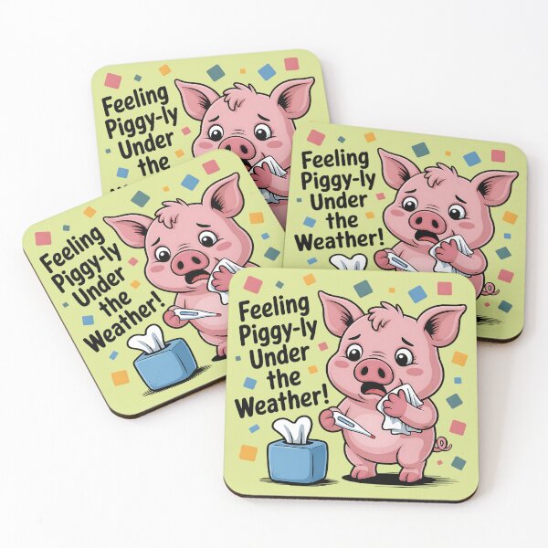 Item preview, When You're Feeling "Piggy-ly" Unwell Sore Throat designed and sold by SurrealArtSzysz.