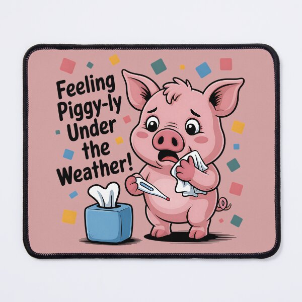 Item preview, When You're Feeling "Piggy-ly" Unwell Sore Throat designed and sold by SurrealArtSzysz.