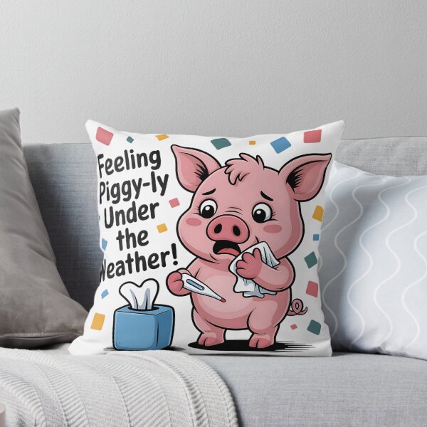 Item preview, When You're Feeling "Piggy-ly" Unwell Sore Throat designed and sold by SurrealArtSzysz.
