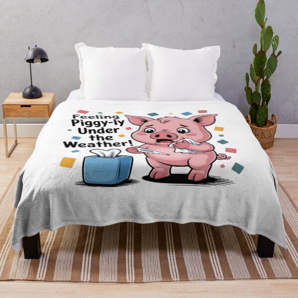 Item preview, When You're Feeling "Piggy-ly" Unwell Sore Throat designed and sold by SurrealArtSzysz.