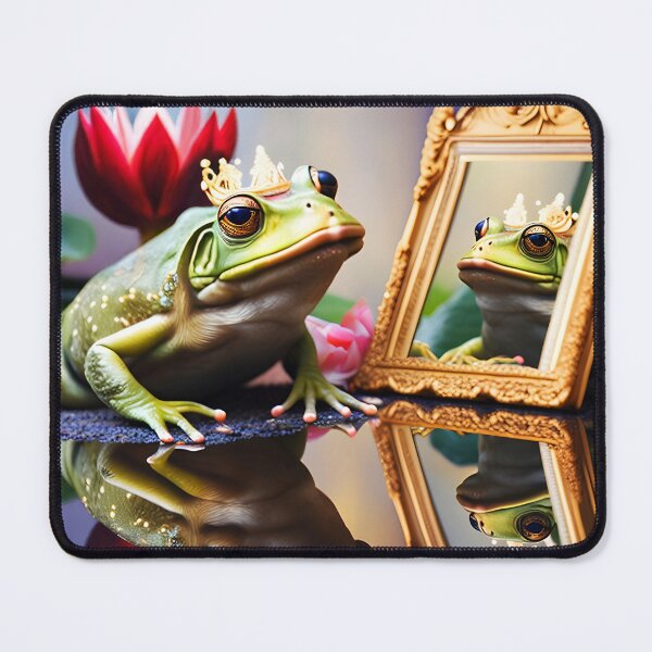 Item preview, The Frog King’s Reflection – Waterlily Mirror Moment designed and sold by EmeraldeaArt.