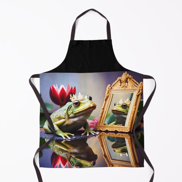 Item preview, The Frog King’s Reflection – Waterlily Mirror Moment designed and sold by EmeraldeaArt.