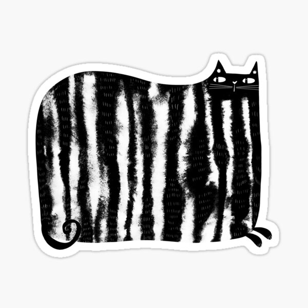 Item preview, Black and White Tabby Cat designed and sold by poket.piktures.