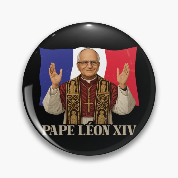 Artikelvorschau, Pape Léon XIV Französische Flagge Kardinal Robert Prevost Papst Leo 14 entworfen und verkauft von inkedtee.