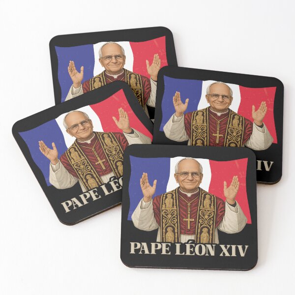 Item preview, Pape Léon XIV French Flag Cardinal Robert Prevost Pope Leo 14 designed and sold by inkedtee.
