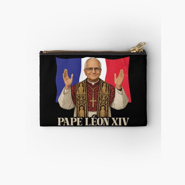 Artikelvorschau, Pape Léon XIV Französische Flagge Kardinal Robert Prevost Papst Leo 14 entworfen und verkauft von inkedtee.