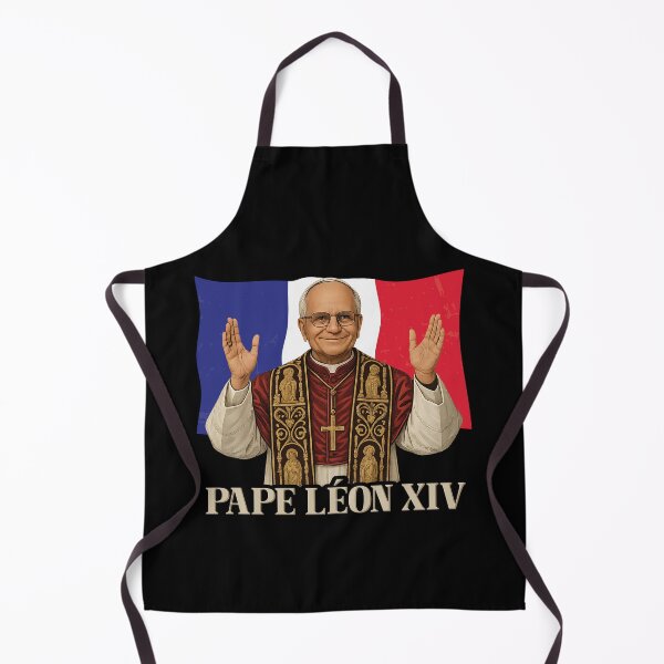 Artikelvorschau, Pape Léon XIV Französische Flagge Kardinal Robert Prevost Papst Leo 14 entworfen und verkauft von inkedtee.