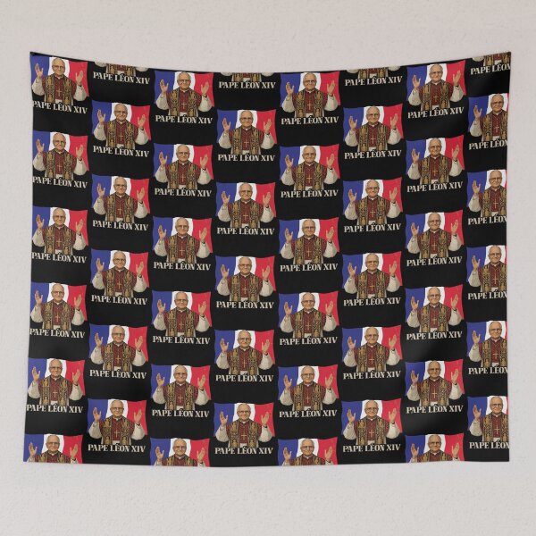 Item preview, Pape Léon XIV French Flag Cardinal Robert Prevost Pope Leo 14 designed and sold by inkedtee.