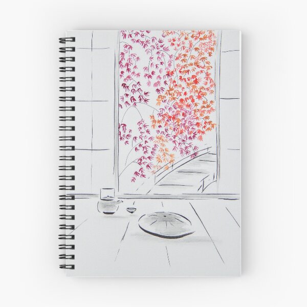 Item preview, Japanese Teahouse in Fall | Chashitsu in Japan | Zen Art designed and sold by AngelaMarieArt.