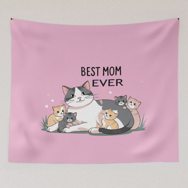 Item preview, mothers day best mama ever cute mama cat designed and sold by  Mudikeys.