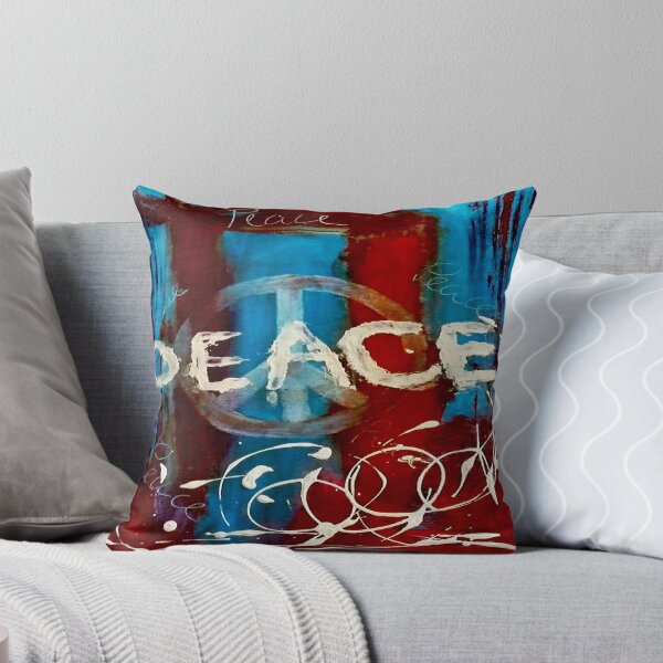 Item preview, Peace sign abstract in red & blue  designed and sold by MNA-Art.