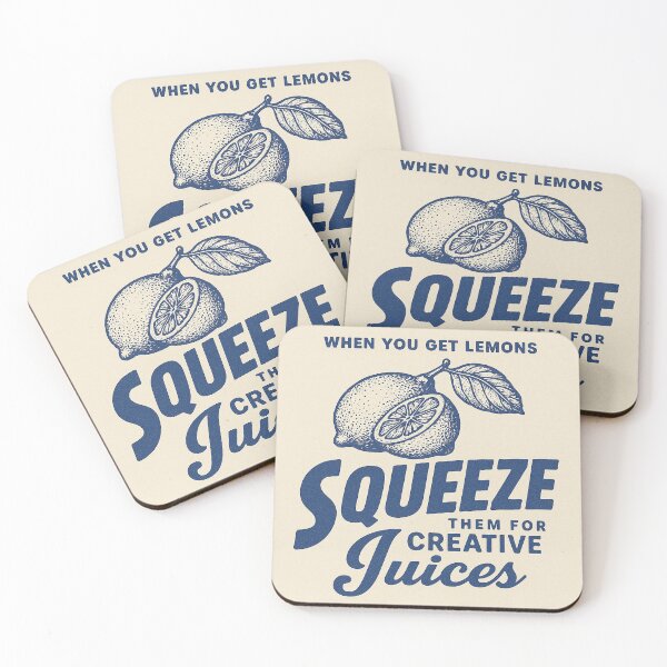 Item preview, Squeeze Lemons Creative Juices Motivational Quote Art designed and sold by weirdfishes123.