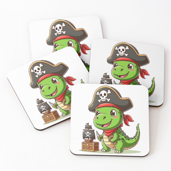 Item preview, Cute Dinosaur pirate designed and sold by HippoMonster.