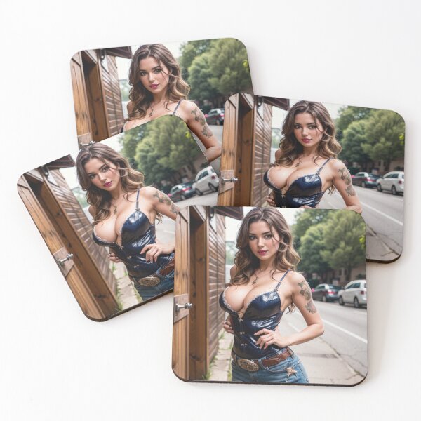 Item preview, Busty Brunette Country Girl in Short Shorts designed and sold by MissSaylor.
